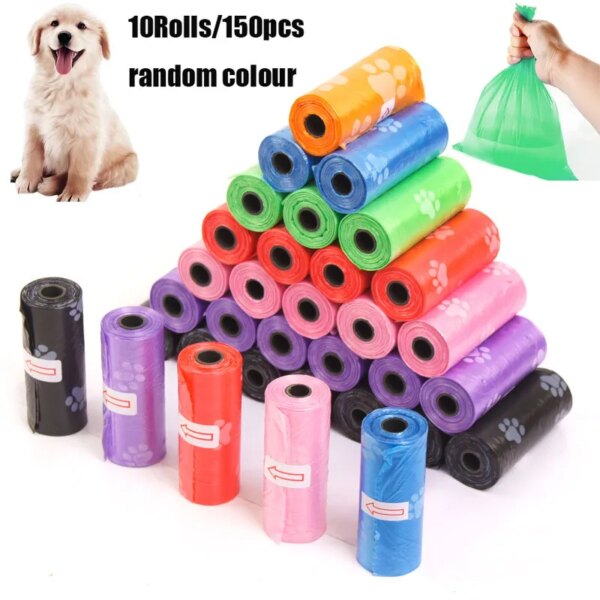 10 Rolls Dog Poop Bag Outdoor Cleaning Poop Bag Outdoor Clean Pets Supplies for Dog 15Bags/Roll Refill Garbage Bag Pet Supplies