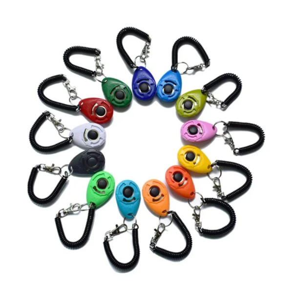 10pcs Pet Cat Dog Training Clicker Plastic Dogs Click Trainer Aid Too Adjustable Wrist Strap Sound Key Chain Dog Whistle