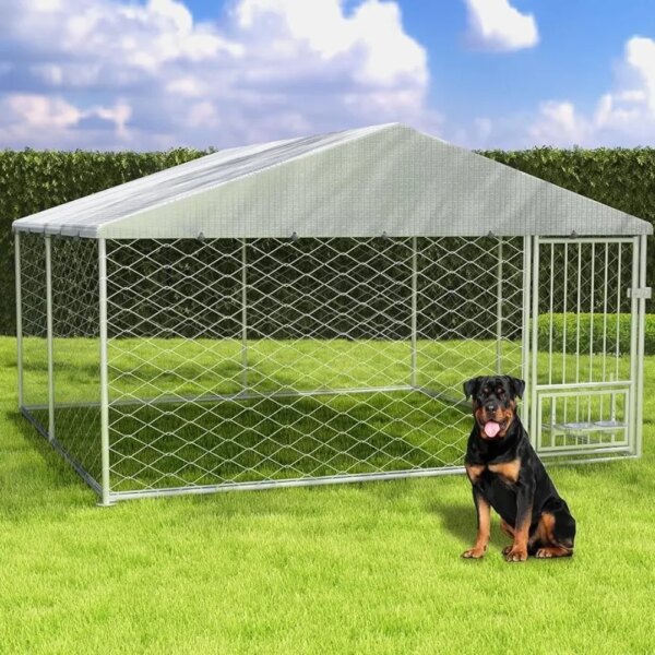 10x10 Large Outdoor Dog Kennel With Roof Pet Puppy Accessories Fence Supplies Products Home Gardene