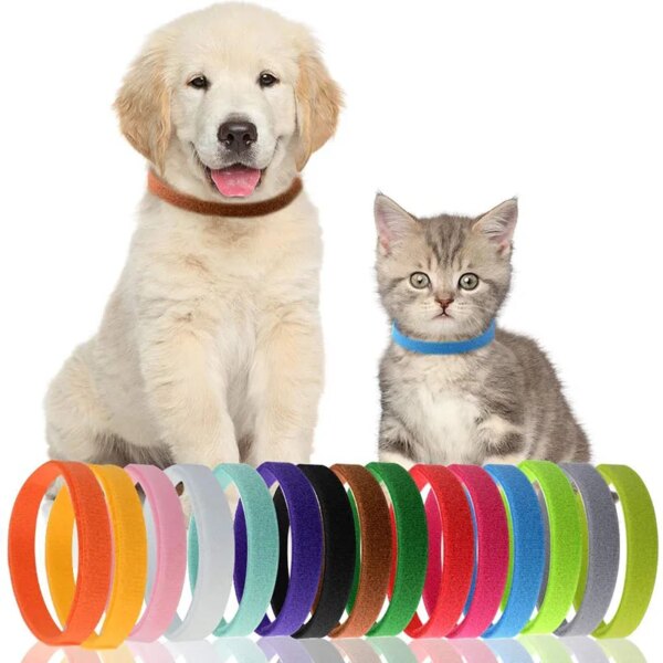 15pcs Newborn Pet Identification Collars Puppy Cat Id Collar Dog Leash Necklace Id Identification Strap