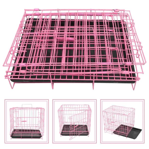 of Folding With Toilet Outdoor Dog House Poodle Small And Medium Dog Cat Cage Rabbit Cage Puppy Cage Pet moving