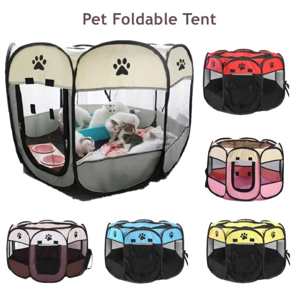 Portable Folding Pet Tent Dog House High Quality Durable Dog Fence For Cats Large Outdoor Dog Cage Pet Playpen Cat