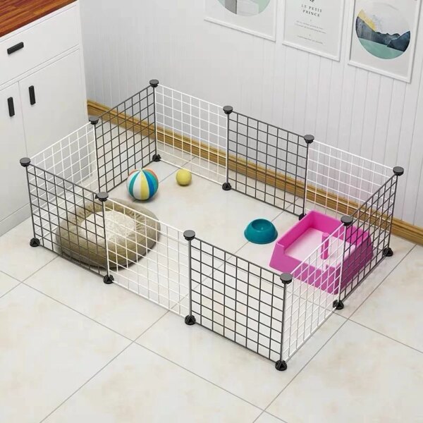 Foldable Pet Playpen Iron Fence Puppy Kennel House Exercise Training Puppy Kitten Space Dogs Supplies rabbits guinea pig Cage