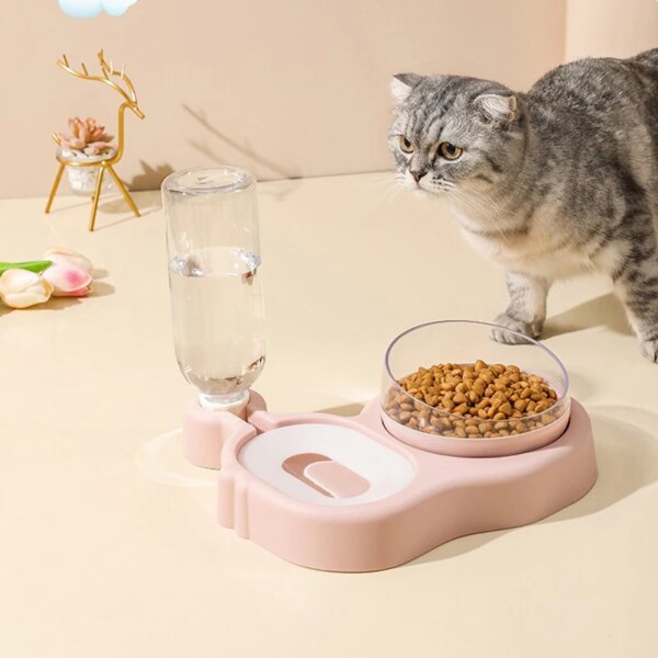 Dog Automatic Feeders Plastic Water Bottle Cat Bowl Feeding and Drinking Dog Water Dispenser Pet Feeding Bowl Pet Supplies