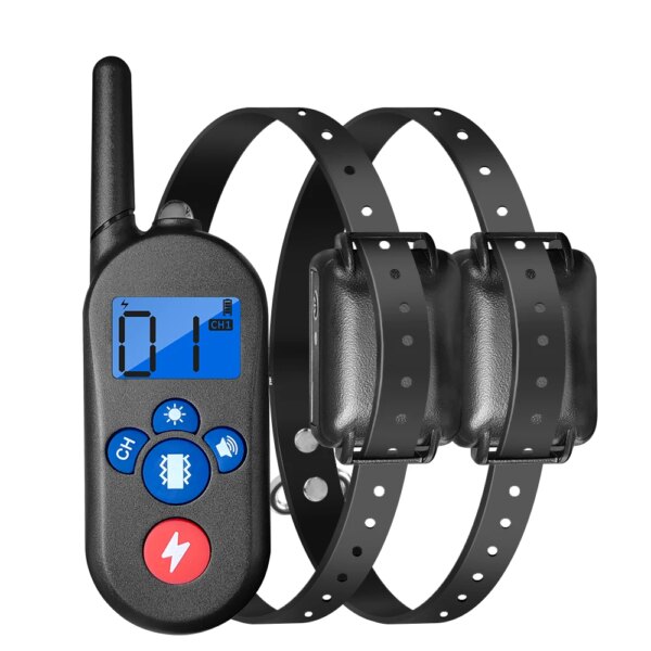 Dog Training Collar with Remote, Smart Dog Shock Collar with 3 Training Modes and Training Icons, Waterproof Electric Dog