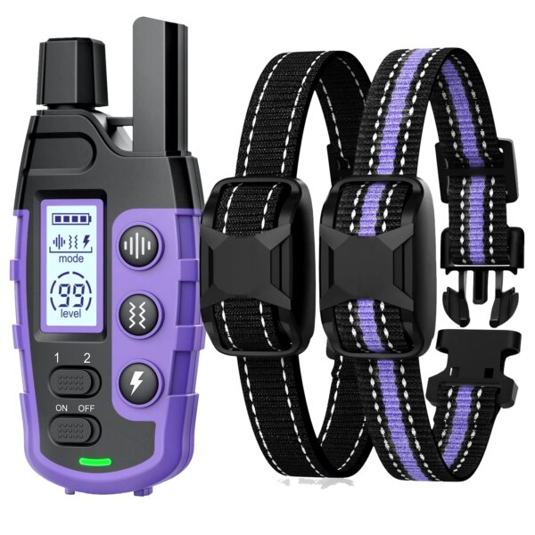 3300Ft Electric Dog Training Collar Remote Control Waterproof Pet BehaviorFor 5-120lbs Puppy With Shock Vibration Beep