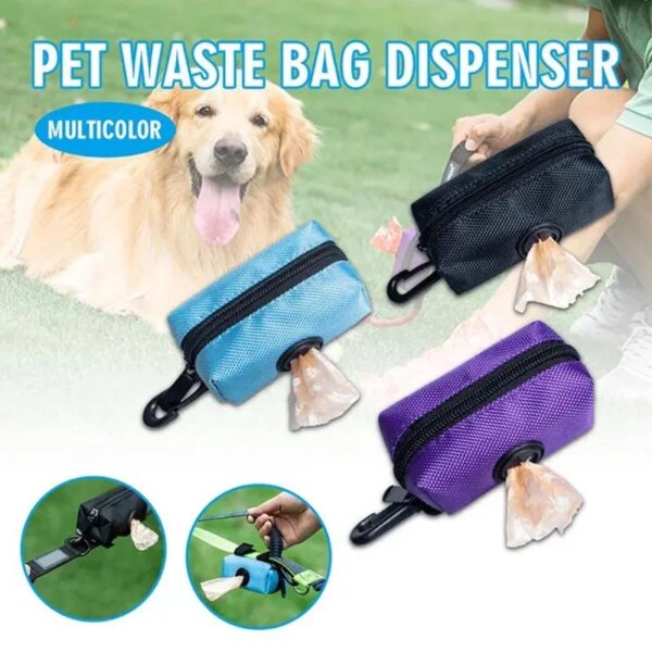 1Pcs Pet Waste Bag Dispenser Dog Poo Puppy Poop Bags Holder Hook Pouch