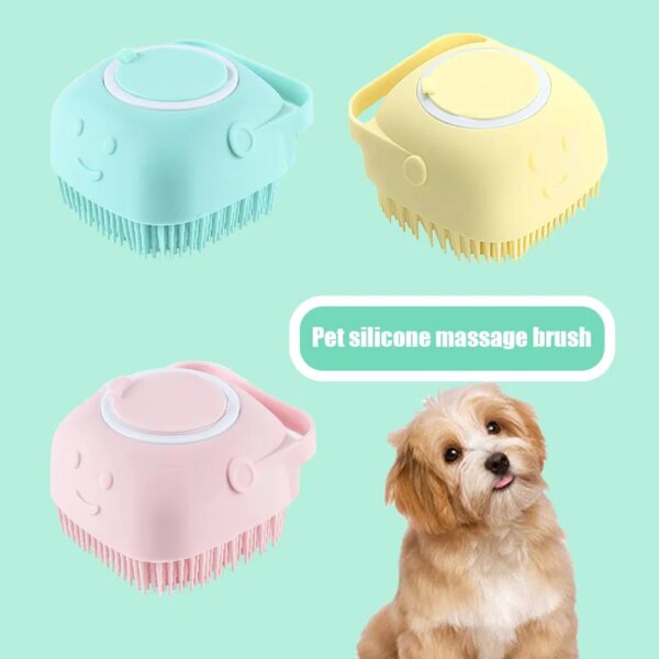 1pcs Shampoo Box Massager Comb Grooming Shower Brush Bathroom Puppy Big Dog Cat Bath Massage Gloves