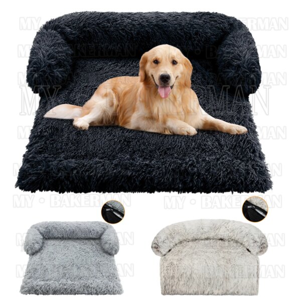 2 Styles Blanket Sofa Cover Dog Bed Sofa Large Plush Dog Sofa Cushion Plush Warm Kennel Pet Xxl