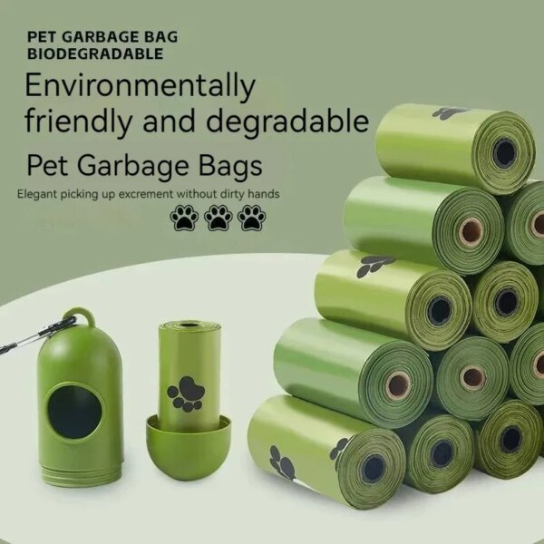 20 Rolls Disposable Dog Poop Bags for Waste With Dispenser Environmentally Material 300 Count Outdoor Cleanup Pet Supplies