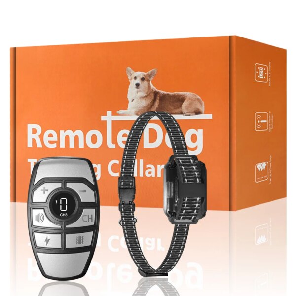 2024 new Electric Dog Training Collar Waterproof Rechargeable Remote Control Pet Display for All Size Bark-stop Collars