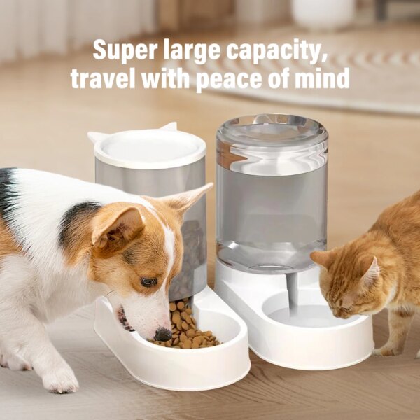 3.2L Dog Automatic Feeders Plastic Water Bottle Cat Bowl Feeding and Drinking Dog Water Dispenser Pet Feeding Bowl Pet Supplies