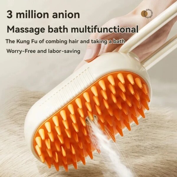 3 in1 Electric Steamy Dog Brush SGrooming Comb Electric Spray Water cat Dog Steamer Brush Pet Grooming Removing Tangled