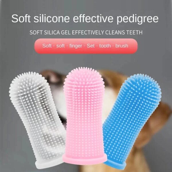 3 pcs Finger set toothbrush, oral cleaning toothbrush, pet toothbrush Dog Supplies Pet Products