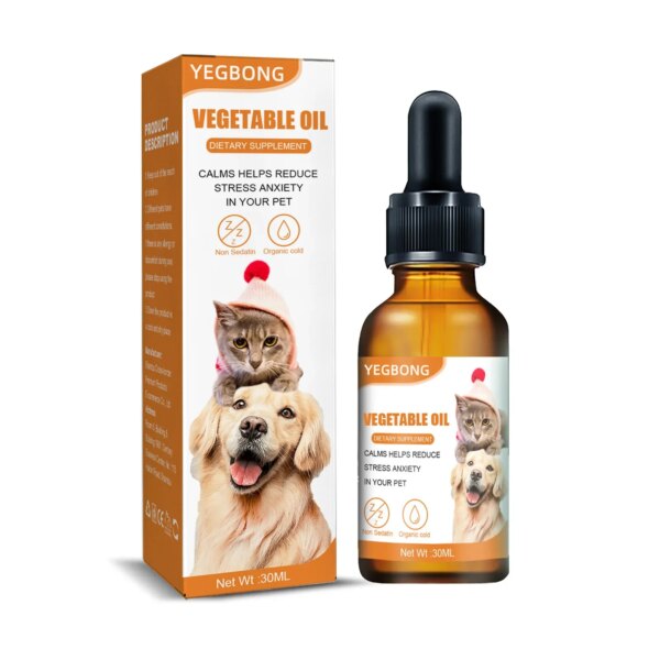 30ml Pet Cat and Dog Food Care Sesame Seed Oil Reduce Stress Anxiety Enhance Physical Fitness Nutritional Supplements