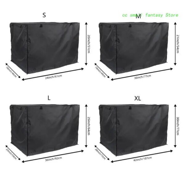 42/36/30/24 inch Dog Crates Cover Durable Oxford-Cloth Double Door Pet Kennels Covers Universal Fit for Wire Dog Crates