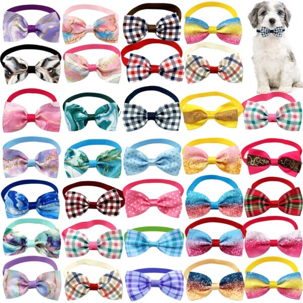 50/100pcs Cute Dog Fashion Bow Tie Dog Bowtie Small Dog Bowtie Bulk Pet Supplies Collars for Small Dogs Dog Accessories