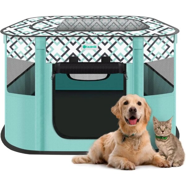 600D Oxford Dog Cage Perfect for Indoor Outdoor Travel Camping Use With Free Breeding Box Portable Pet Fence Doghouse House Dogs