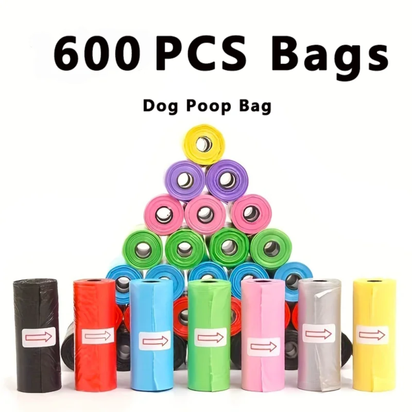 600pcs Dog Poop Bags Pet Poop Bags Disposable Dog Waste Bags Bulk Poop Bags Leak-Proof Dog Waste Bags For Pet Supplies