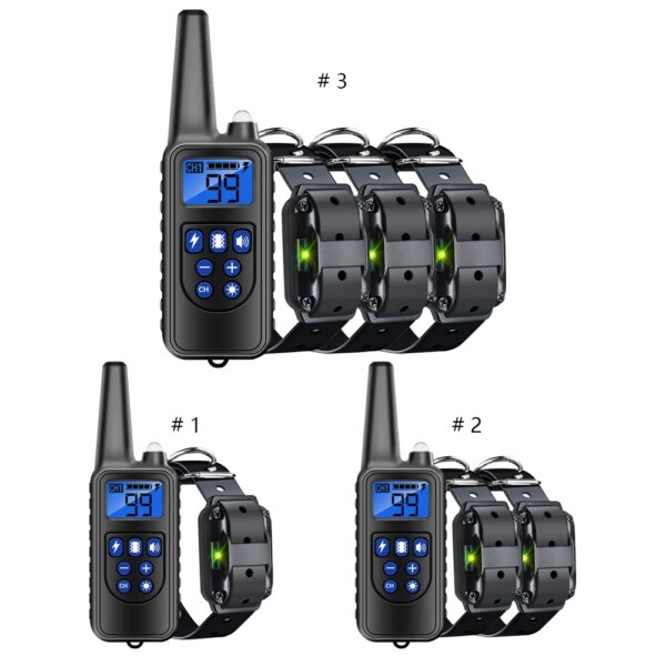 800M Anti Bark Electric Shock Collar Waterproof Dog Barking Control Collar 3 Training Modes No Bark Collar Dog Training Supplies