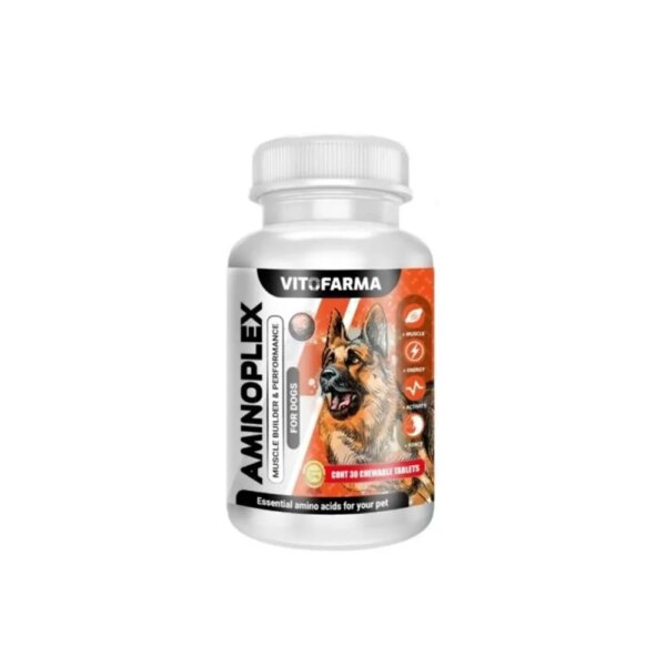 AMINOPLEX Vitamin Chew Muscle Builder For Dog Stress, Immune, Increases Muscle Mass, Power, Speed, Health Dog Supplement