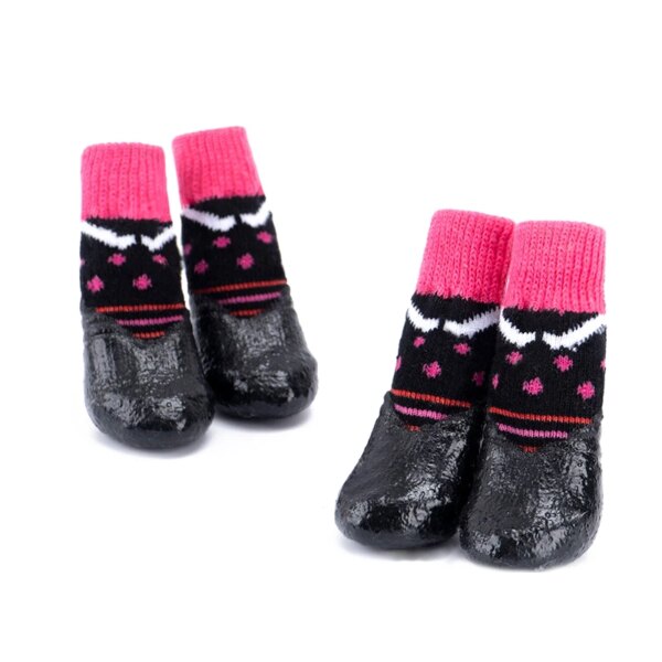 Adjustable Cotton Dog Shoes Non-slip Waterproof Rubber Cats Dogs Socks Sole for Chihuahua Puppy Cat Rain Snow Boots Pet Products