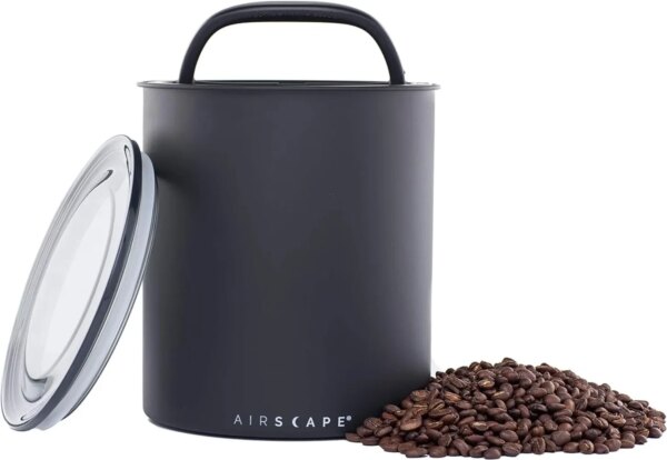 Airscape Kilo Coffee Storage Canister - Large Food Container Patented Airtight Lid 2-Way Valve Preserve Freshness Holds 2.2 lb