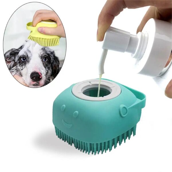 Bathroom Multifunctional Puppy Big Dog Cat Bath Massage Gloves Brush Soft Safety Silicone Pet Accessories for Dogs Cats Tools