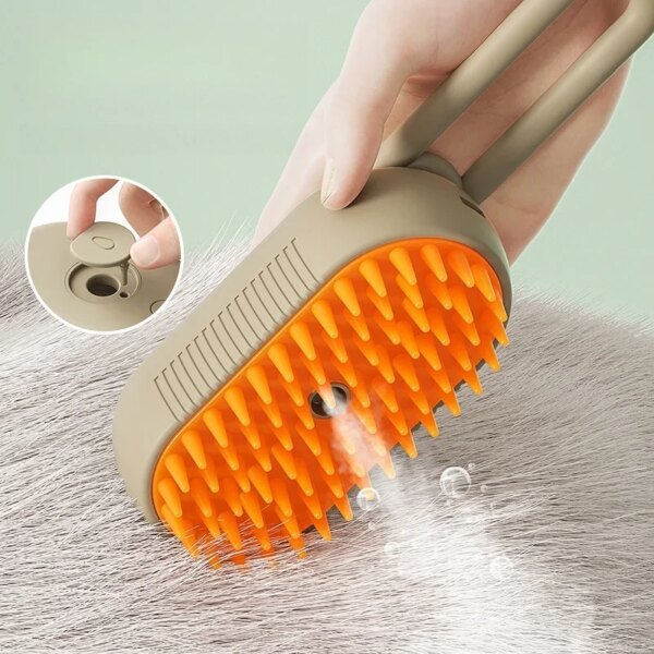 Cat Dog Steamy Brush Steam Brush Electric Sprayer for Massage Pet Grooming Tool Shedding 3 in 1 Electric Sprays Massage Combs