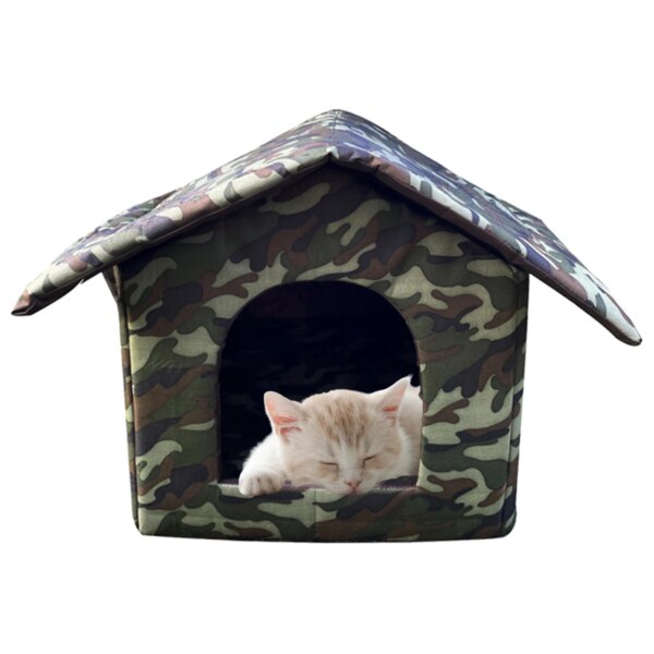 Cat Houses For Outdoor Cats Outdoor Houses For Cats Dogs Foldable Warm Pet Shelter With Removable Soft Pet Mat Weatherproof And