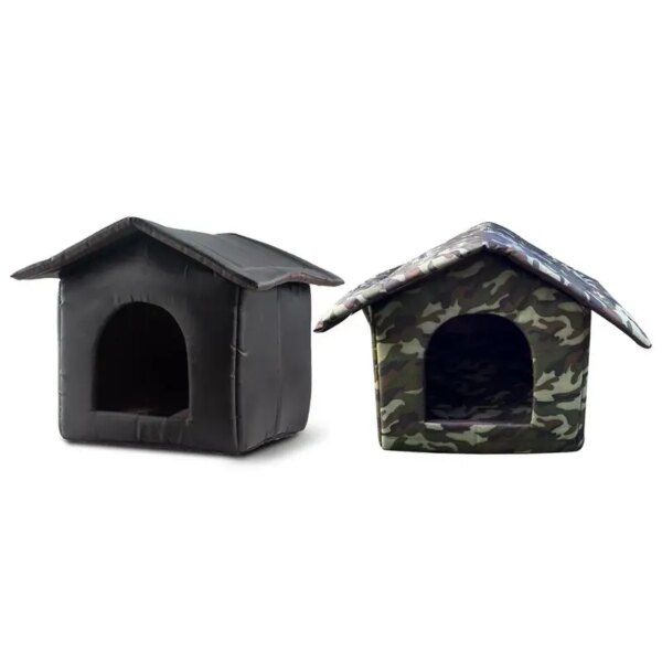 Cat Houses For Outdoor Cats Pets Tent Bed Waterproof Oxford Cloth Roof Bed Cats Shelter Cat Dual Bed Dog Cat House Pet Supplies