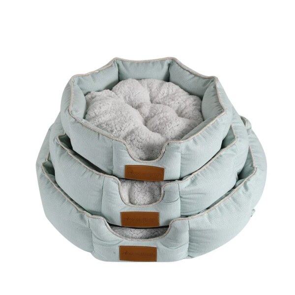 Classical Striped Pet Mat Fashion Dog Kennel Bed House Breathable Cotton Soft Cat Nest Dog Warm Bed for Small Medium Dog