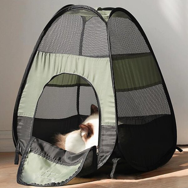 Collapsible Mesh Dog House Cage Fence Outdoor Big Dogs House Portable Folding Pet Tent For Cat Tent Playpen Puppy Kennel