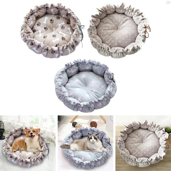 Comfortable Dog Bed Cat Cushion Puppy Kennel Winter Washable Adjustable Soft Kitten Bed for Indoor Outdoor Pet Supplies