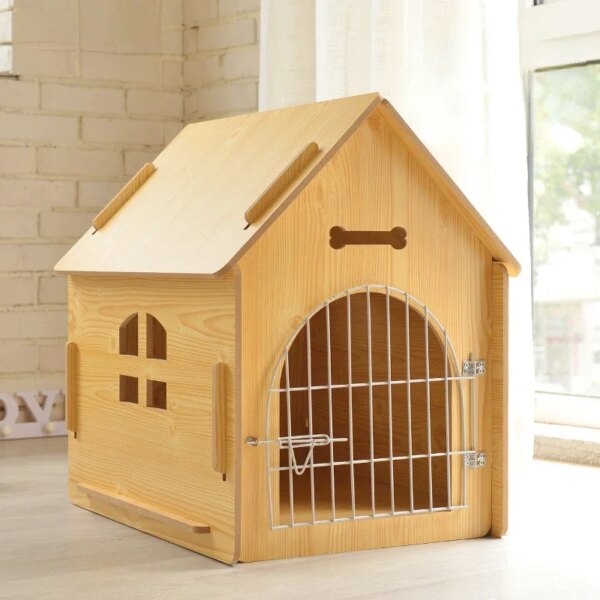 Detachable multi-purpose wooden cat houses, high quality pet kennel with window, practical and breathable Outdoor