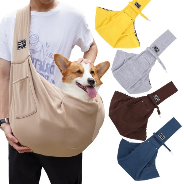 Dog Bag Pet Out Crossbody Shoulder Bag Outdoor Travel Portable Cat Puppy Sling Bag Cotton Comfortable Tote Pet Carrying Supplies