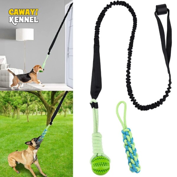 Dog Ball Toy with Rope Interactive Leaking Balls for Small Large Dogs Bite Resistant Chew Toys Puppy Training Pet Accessories