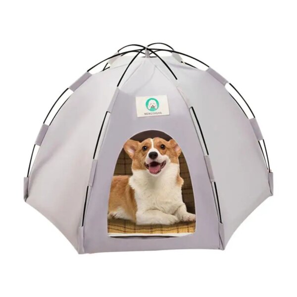 Dog Camping Tent Breathable Puppy House Waterproof Polyester Cats Teepee Tent Kitten Summer Kennel Small Medium Pet Supplies