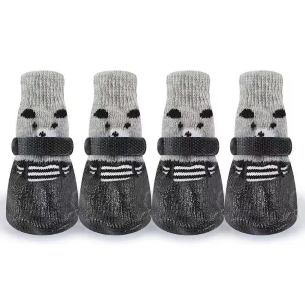 Dog Cat Boots Shoes Socks Waterproof Dog Shoes Rain Snow Pet Booties Anti-Slip Small Puppy Sock Shoes with Adjustable Drawstring