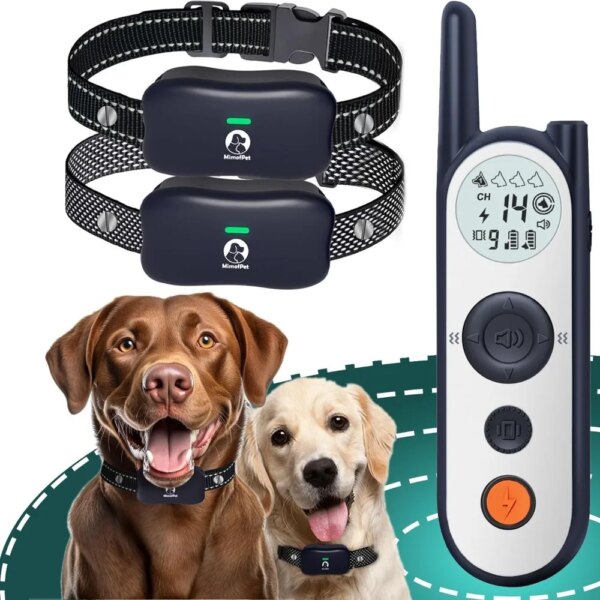 Dog Collar, Rechargeable Dogs Training Collars with Automatic Levels for All Dogs Breeds, Wireless Dog Collar