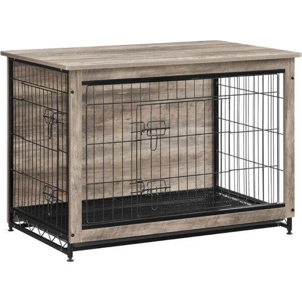 Dog Crate Furniture Modern Kennel for Dogs Indoor Up to 70 Lb Heavy-Duty Dog Cage With Multi-Purpose Removable Tray House Pet