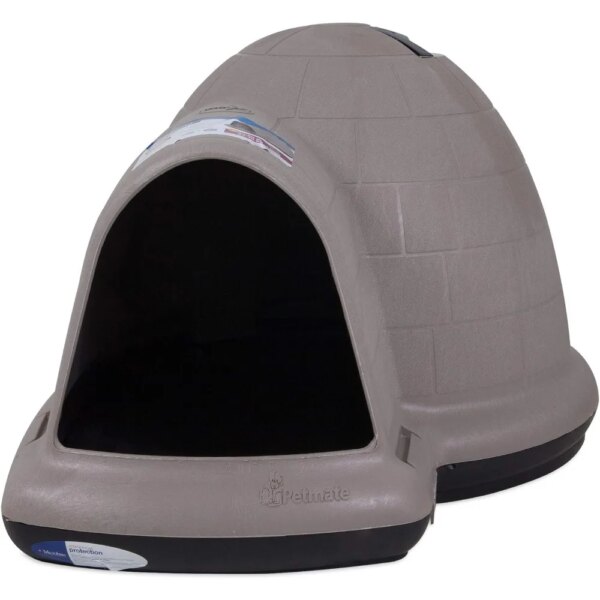 Dog House (Igloo Dog House, Made in USA with 90% Recycled Materials, All-Weather Protection Pet Shelter)