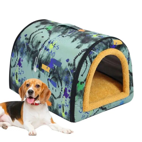 Dog House Indoor Washable Pet Bed Removable Kennel With Handle Pet Accessories For Small And Medium Pet Breed Keep Warm In