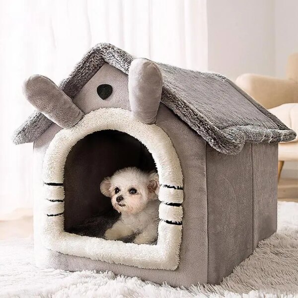 Dog House Indoor Winter Warm Sofa Kennel Bed Mat for Small Medium Large Removable and Washable Dog House Cat Bed Pet Supplies