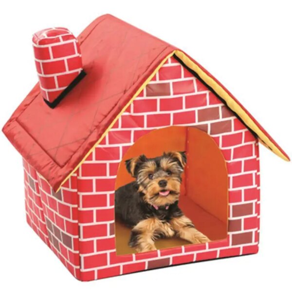 Dog House Portable Foldable Semi-closed Easy To Clean Pet Supplies Pet Bed Durable Outdoor Pet Kennel Pet Tent Nest