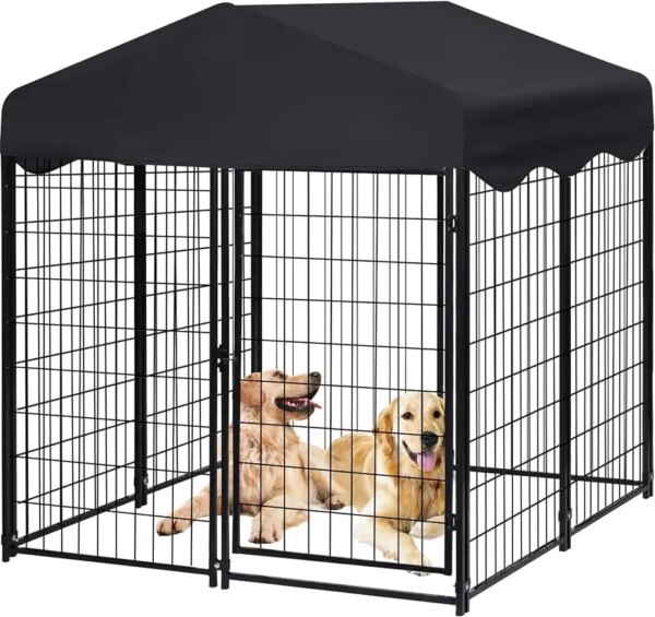 Dog Kennel Outdoor Dog House Outdoor Kennel with Waterproof UV-Resistant Cover Large Dog Kennel  Playpen Indoor  Pens Outs