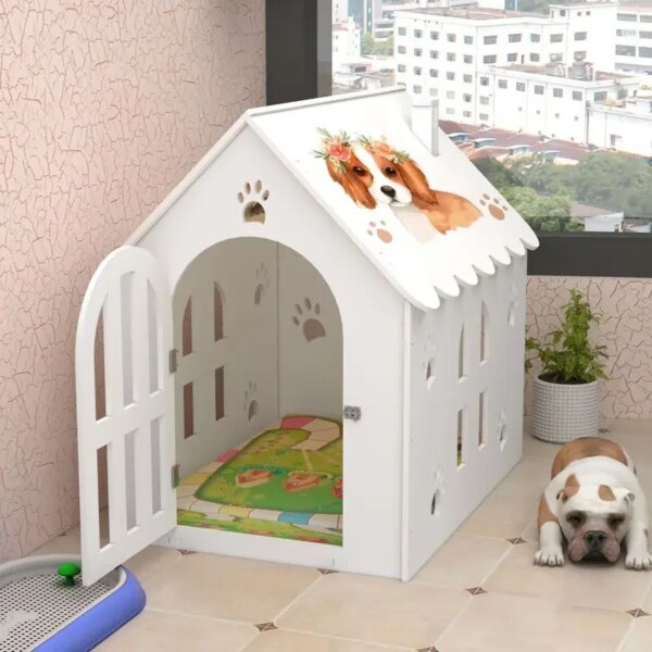 Dog Kennel for Pomeranian Teddy Dog Villa Removable and Washable Plastic Pet Kennel Cat Kennel Dog House