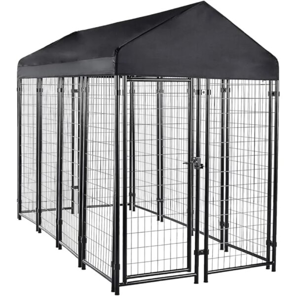 Dog Large Black Pet Welded Rectangular Outdoor Wire Crate Kennel for Cat House for Dogs 102 X 48 X 72 Inches Freight Free Home