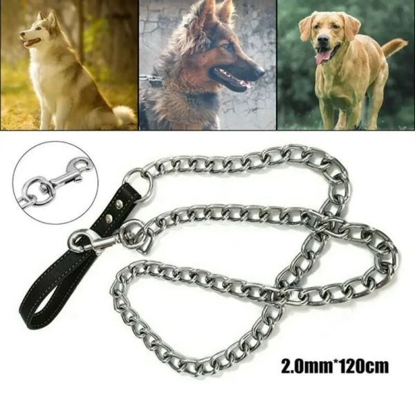 Dog Leash Anti-Bite Collar Lead Rope Dog Strap Anti-Bite Chain Metal Lead Strong And Durable Golden Retriever Pet Products