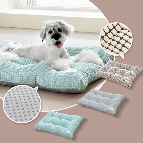 Dog Mat Warm Soft Pets Beds Dog Cushion Washable Bedding For Dogs Cat Bed Anti-Slip Puppy Mat Cushion Dog Beds For Small Dogs